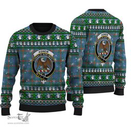Scottish Agnew Ancient Clan Crest Tartan Ugly Christmas Sweater - Plaid Family Ugly Sweater Scottish Plaid Tartan Plaid - ScotsTee - scotstee.com