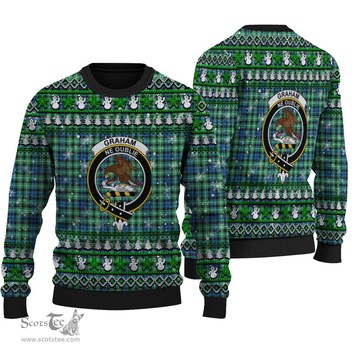 Scottish Graham of Montrose Ancient Clan Crest Tartan Ugly Christmas Sweater - Plaid Family Ugly Sweater Scottish Plaid Tartan Plaid - ScotsTee - scotstee.com