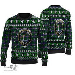 Scottish Carmichael Modern Clan Crest Tartan Ugly Christmas Sweater - Plaid Family Ugly Sweater Scottish Plaid Tartan Plaid - ScotsTee - scotstee.com