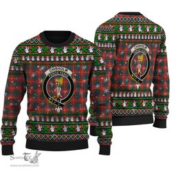 Scottish Chisholm Ancient Clan Crest Tartan Ugly Christmas Sweater - Plaid Family Ugly Sweater Scottish Plaid Tartan Plaid - ScotsTee - scotstee.com