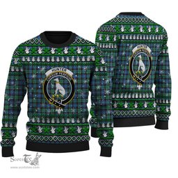 Scottish Hunter Ancient Clan Crest Tartan Ugly Christmas Sweater - Plaid Family Ugly Sweater Scottish Plaid Tartan Plaid - ScotsTee - scotstee.com