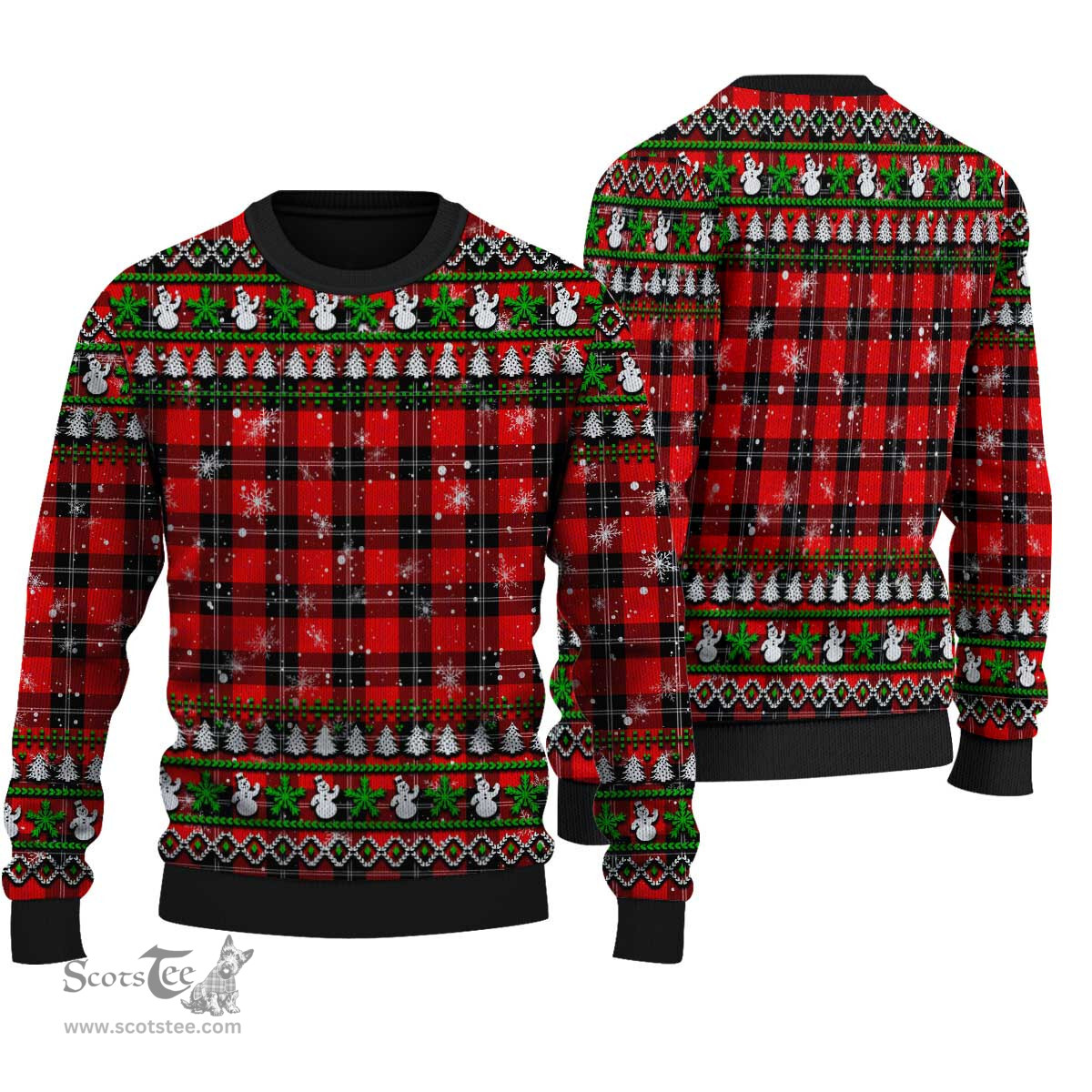 Scottish Ramsay Modern Clan Tartan Ugly Christmas Sweater - Plaid Family Ugly Sweater Scottish Plaid Tartan Plaid - ScotsTee - scotstee.com