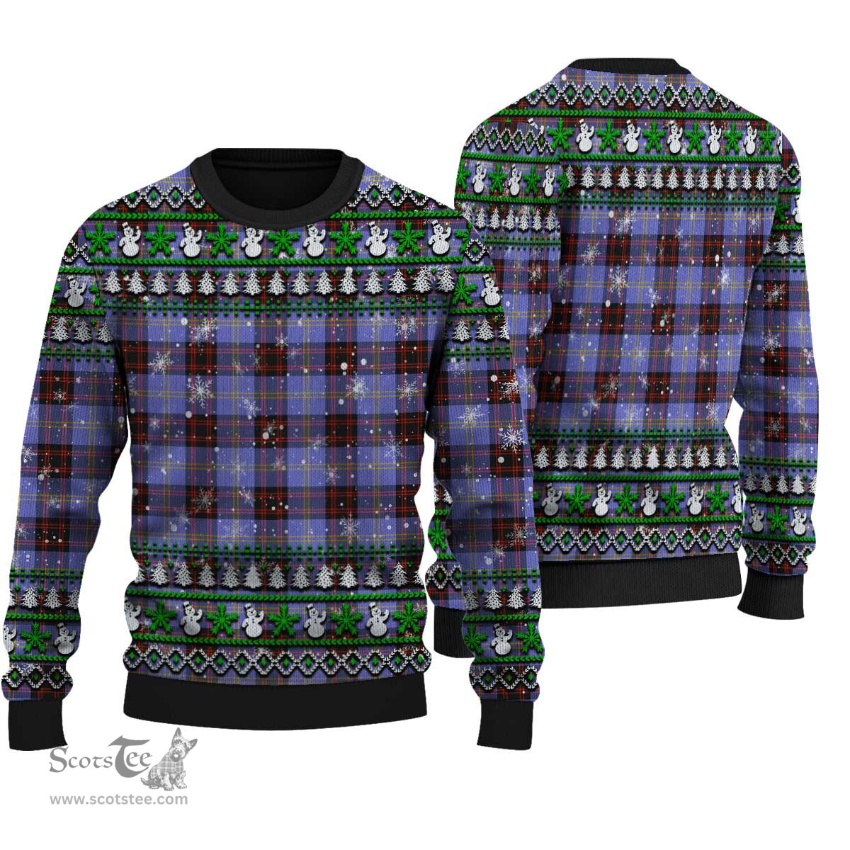 Scottish Rutherford Clan Tartan Ugly Christmas Sweater - Plaid Family Ugly Sweater Scottish Plaid Tartan Plaid - ScotsTee - scotstee.com