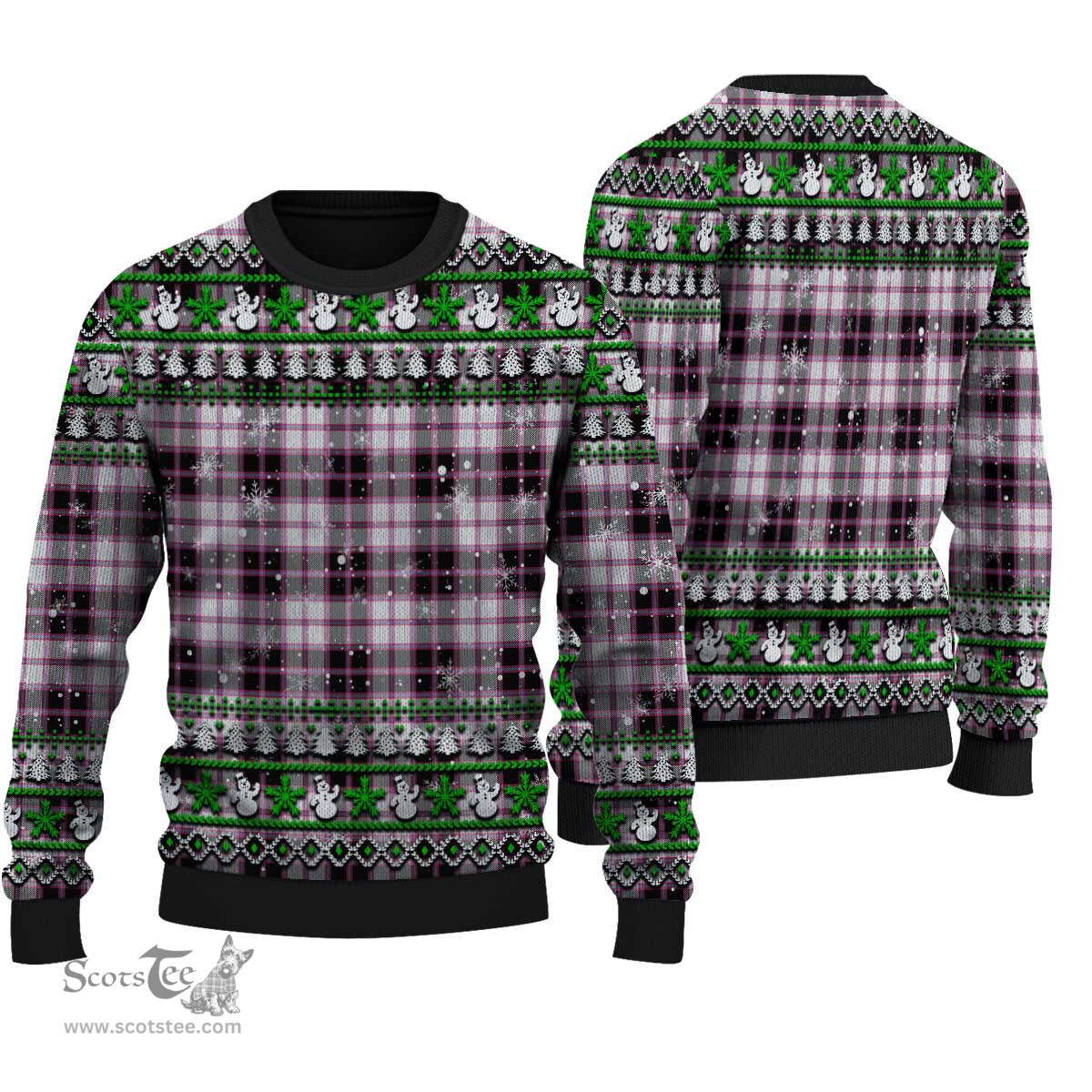 Scottish MacPherson Hunting Modern Clan Tartan Ugly Christmas Sweater - Plaid Family Ugly Sweater Scottish Plaid Tartan Plaid - ScotsTee - scotstee.com