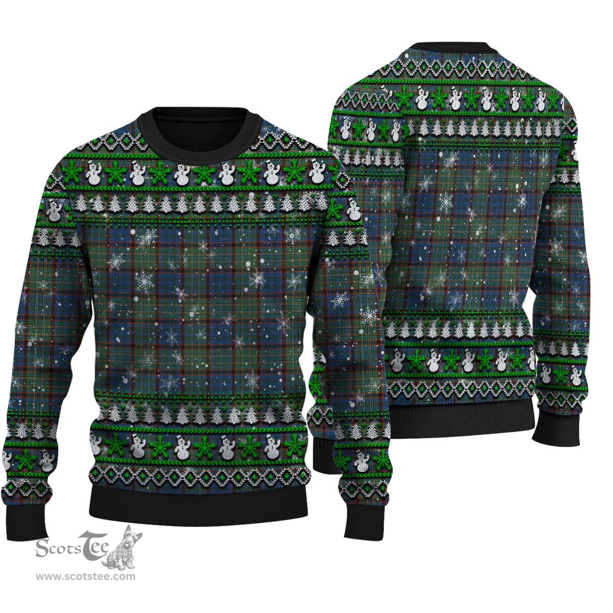 Scottish Nicolson Hunting Ancient Clan Tartan Ugly Christmas Sweater - Plaid Family Ugly Sweater Scottish Plaid Tartan Plaid - ScotsTee - scotstee.com