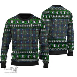 Scottish Nicolson Hunting Ancient Clan Tartan Ugly Christmas Sweater - Plaid Family Ugly Sweater Scottish Plaid Tartan Plaid - ScotsTee - scotstee.com