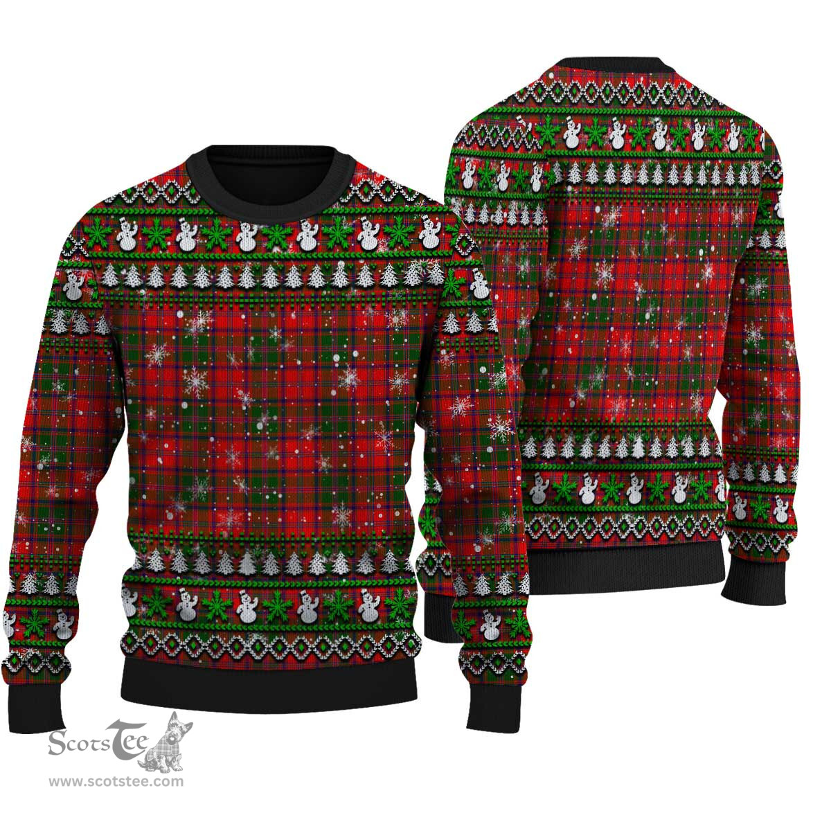 Scottish Stewart of Appin Modern Clan Tartan Ugly Christmas Sweater - Plaid Family Ugly Sweater Scottish Plaid Tartan Plaid - ScotsTee - scotstee.com