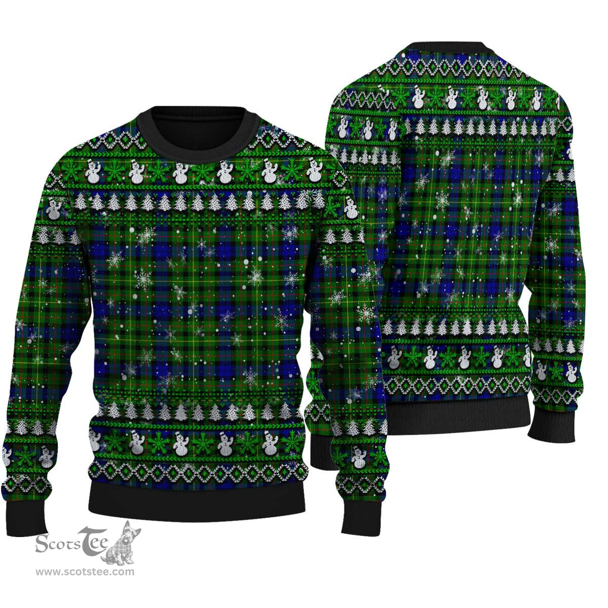 Scottish Rollo Modern Clan Tartan Ugly Christmas Sweater - Plaid Family Ugly Sweater Scottish Plaid Tartan Plaid - ScotsTee - scotstee.com