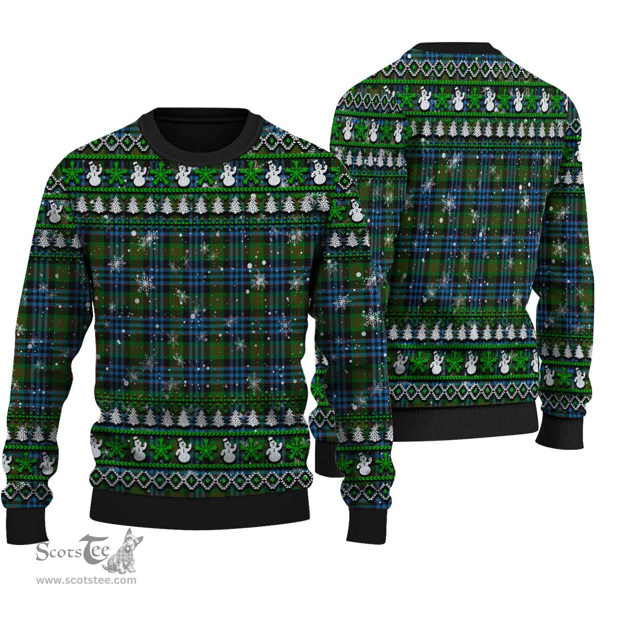 Scottish Newlands of Lauriston Clan Tartan Ugly Christmas Sweater - Plaid Family Ugly Sweater Scottish Plaid Tartan Plaid - ScotsTee - scotstee.com