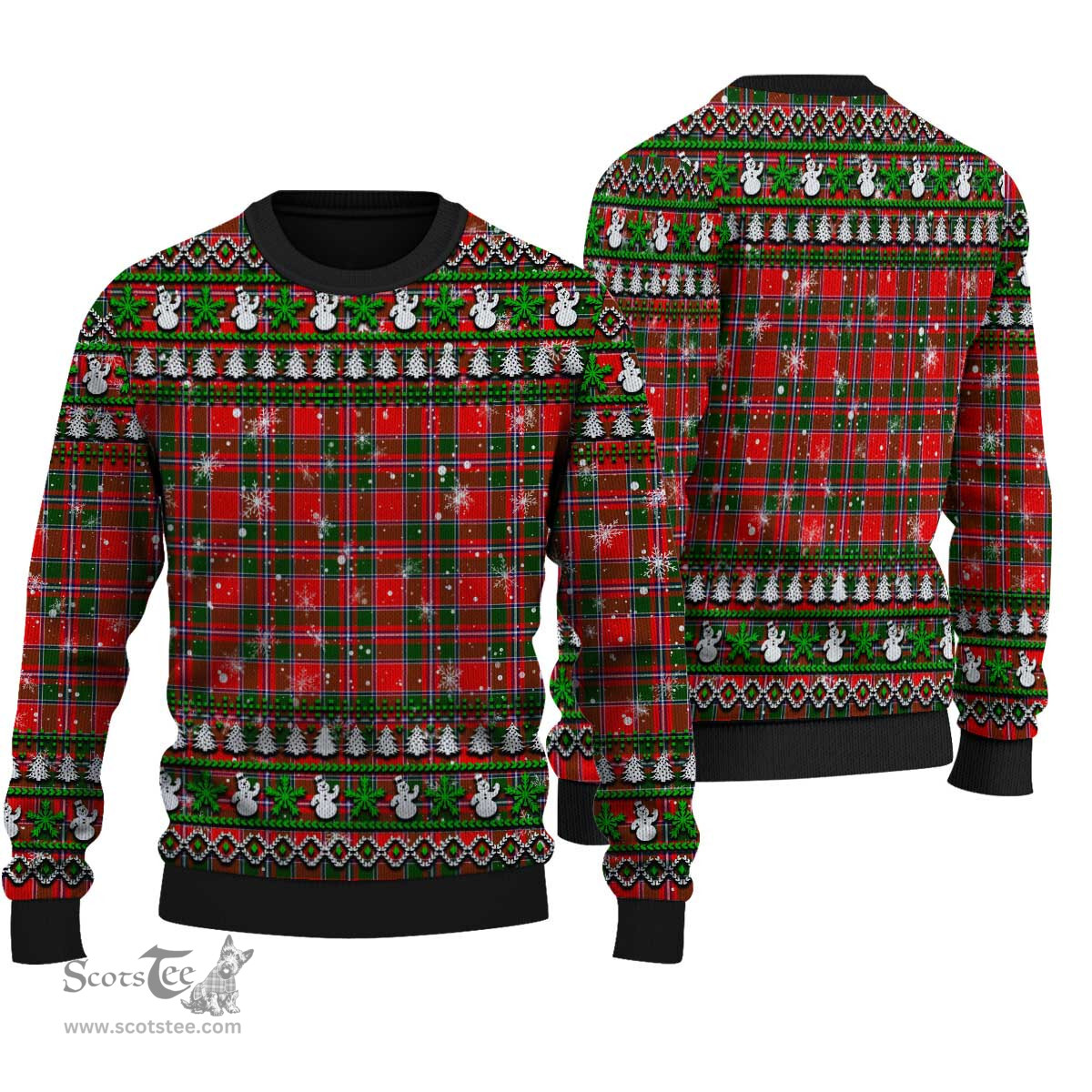 Scottish Spens Modern Clan Tartan Ugly Christmas Sweater - Plaid Family Ugly Sweater Scottish Plaid Tartan Plaid - ScotsTee - scotstee.com