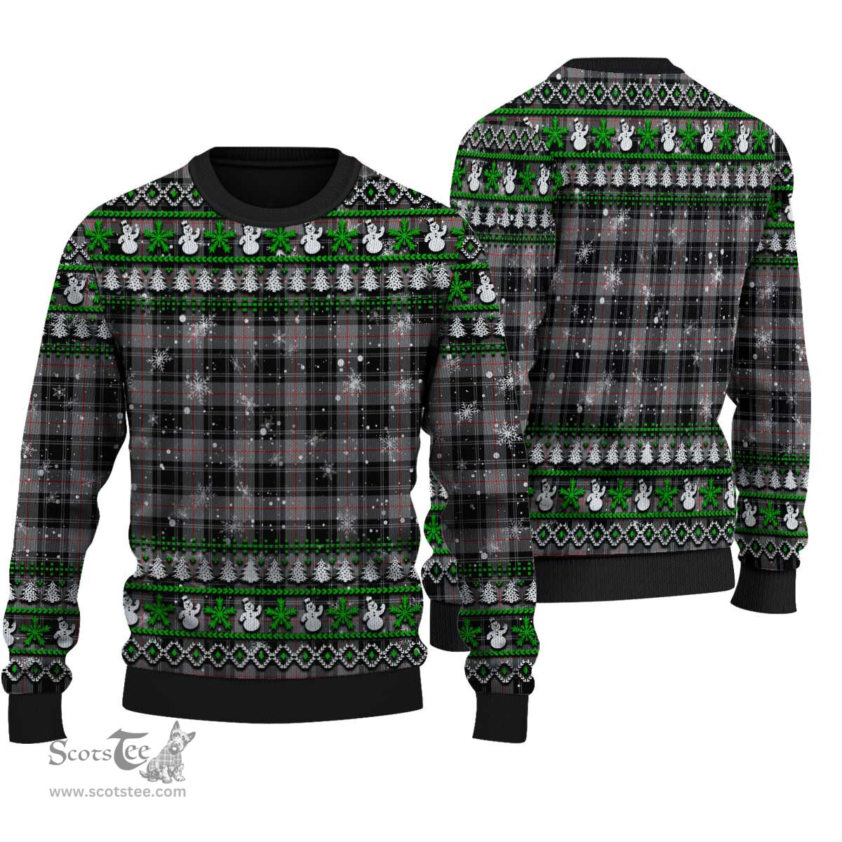 Scottish Moffat Modern Clan Tartan Ugly Christmas Sweater - Plaid Family Ugly Sweater Scottish Plaid Tartan Plaid - ScotsTee - scotstee.com