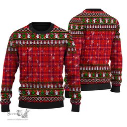 Scottish Rose Modern Clan Tartan Ugly Christmas Sweater - Plaid Family Ugly Sweater Scottish Plaid Tartan Plaid - ScotsTee - scotstee.com