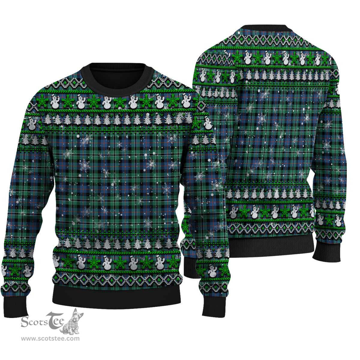 Scottish Rose Hunting Ancient Clan Tartan Ugly Christmas Sweater - Plaid Family Ugly Sweater Scottish Plaid Tartan Plaid - ScotsTee - scotstee.com