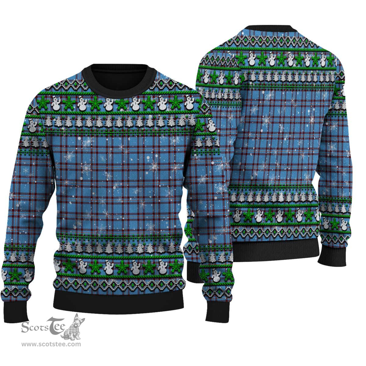 Scottish Elliot Ancient Clan Tartan Ugly Christmas Sweater - Plaid Family Ugly Sweater Scottish Plaid Tartan Plaid - ScotsTee - scotstee.com