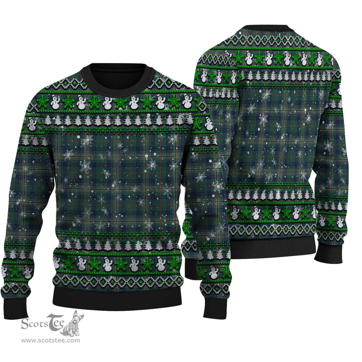 Scottish Kennedy Modern Clan Tartan Ugly Christmas Sweater - Plaid Family Ugly Sweater Scottish Plaid Tartan Plaid - ScotsTee - scotstee.com