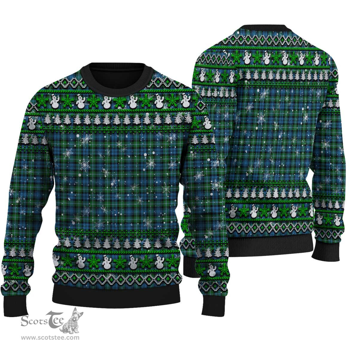 Scottish Lyon Clan Clan Tartan Ugly Christmas Sweater - Plaid Family Ugly Sweater Scottish Plaid Tartan Plaid - ScotsTee - scotstee.com