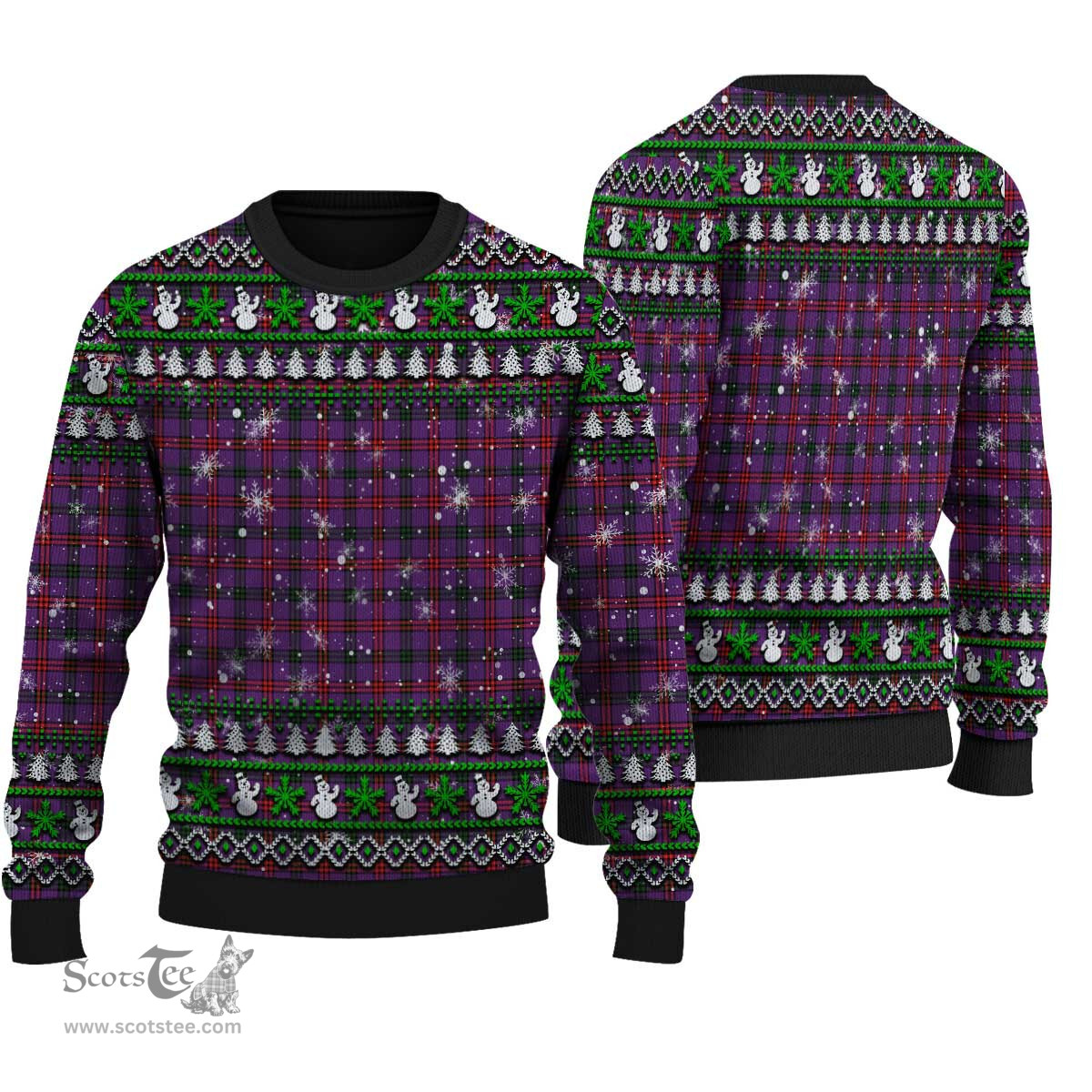 Scottish Montgomery Modern Clan Tartan Ugly Christmas Sweater - Plaid Family Ugly Sweater Scottish Plaid Tartan Plaid - ScotsTee - scotstee.com