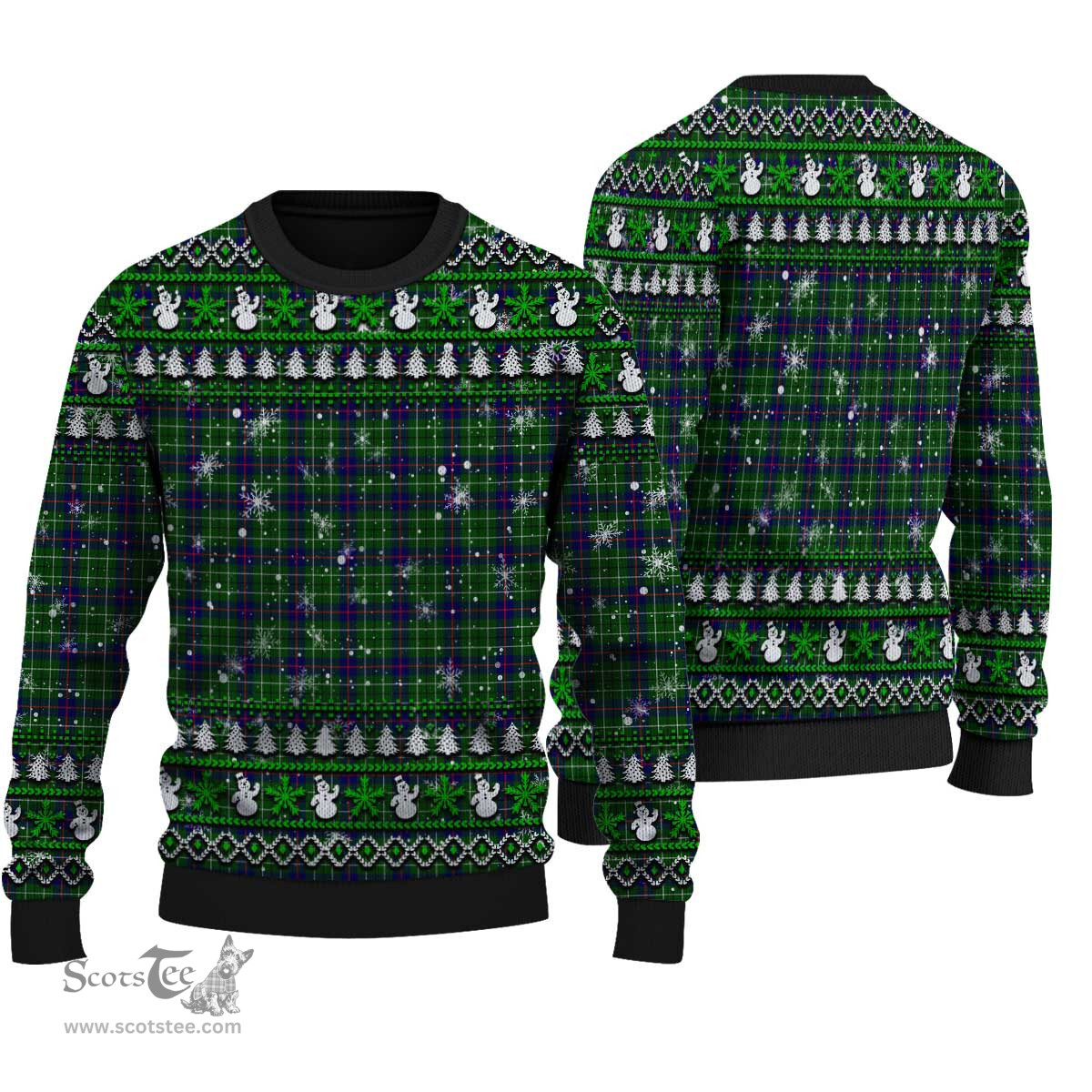 Scottish Duncan Modern Clan Tartan Ugly Christmas Sweater - Plaid Family Ugly Sweater Scottish Plaid Tartan Plaid - ScotsTee - scotstee.com