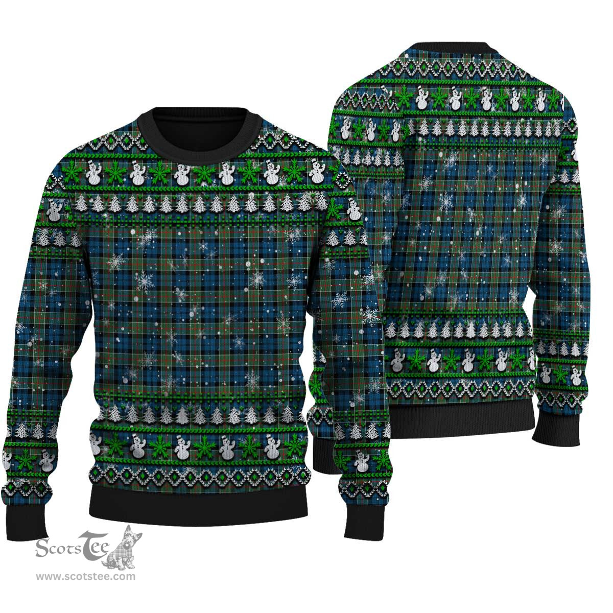 Scottish Colquhoun Ancient Clan Tartan Ugly Christmas Sweater - Plaid Family Ugly Sweater Scottish Plaid Tartan Plaid - ScotsTee - scotstee.com