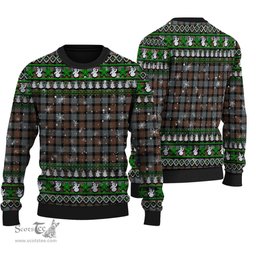 Scottish Gunn Weathered Clan Tartan Ugly Christmas Sweater - Plaid Family Ugly Sweater Scottish Plaid Tartan Plaid - ScotsTee - scotstee.com