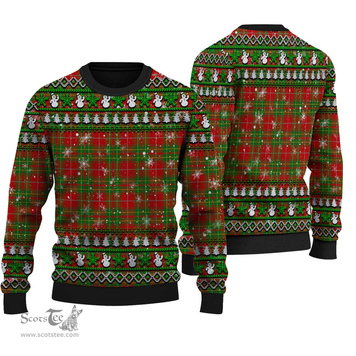 Scottish Burnett Ancient Clan Tartan Ugly Christmas Sweater - Plaid Family Ugly Sweater Scottish Plaid Tartan Plaid - ScotsTee - scotstee.com