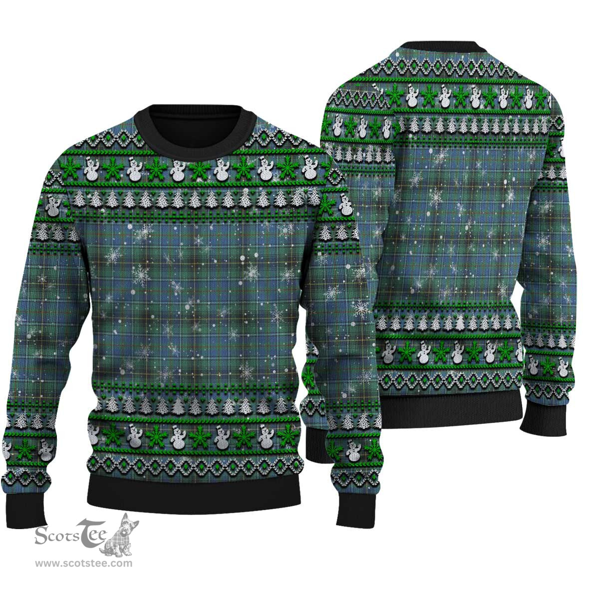 Scottish MacInnes Ancient Clan Tartan Ugly Christmas Sweater - Plaid Family Ugly Sweater Scottish Plaid Tartan Plaid - ScotsTee - scotstee.com
