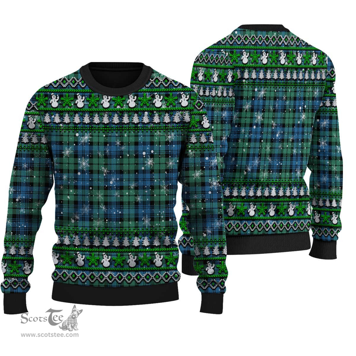Scottish Campbell Ancient 01 Clan Tartan Ugly Christmas Sweater - Plaid Family Ugly Sweater Scottish Plaid Tartan Plaid - ScotsTee - scotstee.com