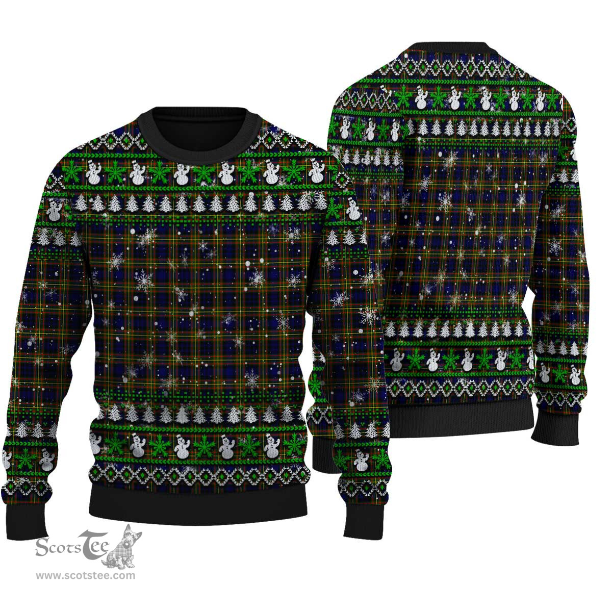 Scottish MacLellan Modern Clan Tartan Ugly Christmas Sweater - Plaid Family Ugly Sweater Scottish Plaid Tartan Plaid - ScotsTee - scotstee.com