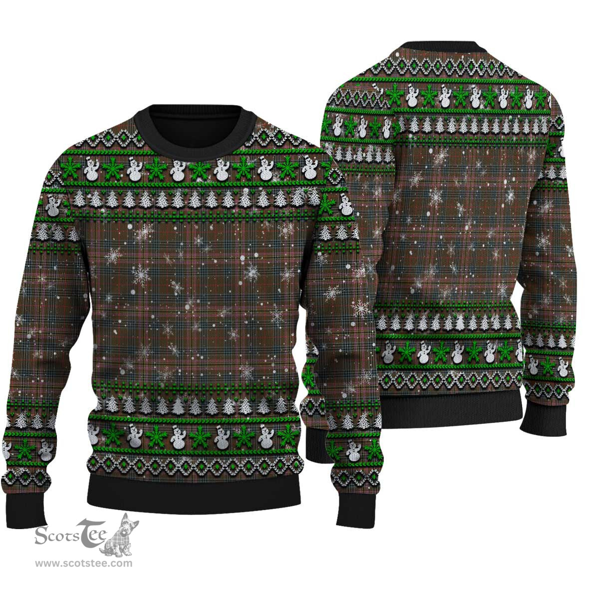 Scottish Kennedy Weathered Clan Tartan Ugly Christmas Sweater - Plaid Family Ugly Sweater Scottish Plaid Tartan Plaid - ScotsTee - scotstee.com