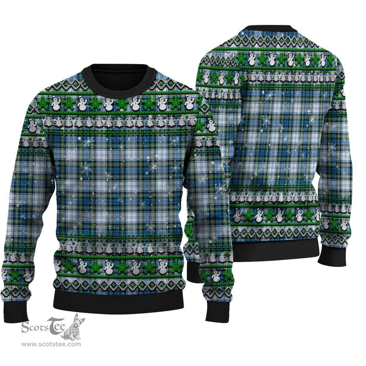 Scottish Campbell Dress Ancient Clan Tartan Ugly Christmas Sweater - Plaid Family Ugly Sweater Scottish Plaid Tartan Plaid - ScotsTee - scotstee.com