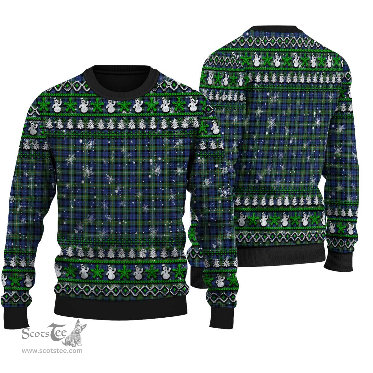 Scottish Campbell Argyll Ancient Clan Tartan Ugly Christmas Sweater - Plaid Family Ugly Sweater Scottish Plaid Tartan Plaid - ScotsTee - scotstee.com