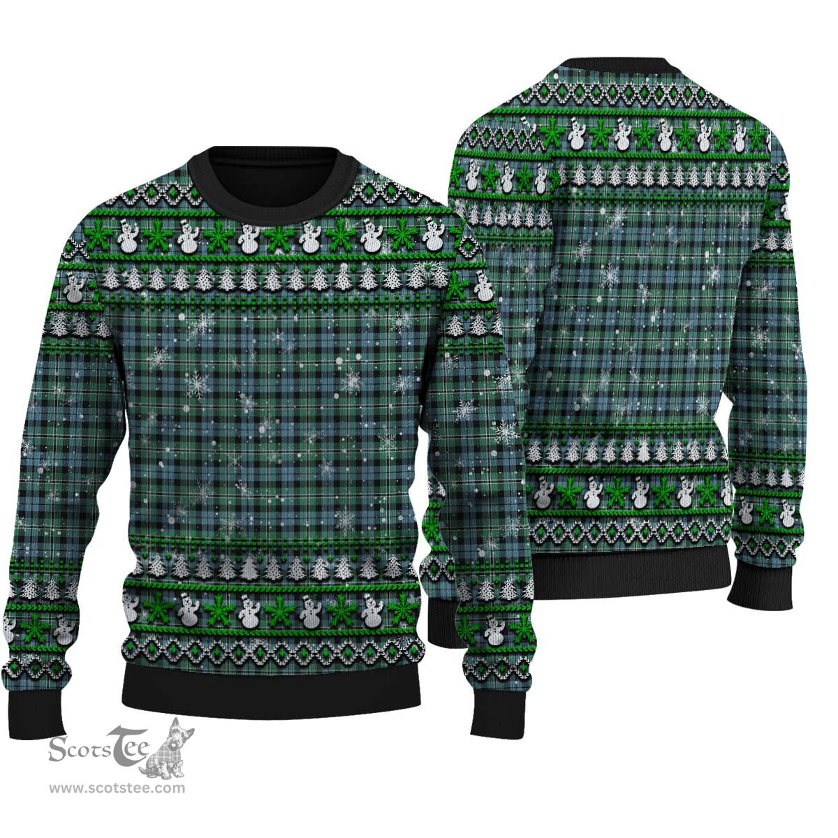 Scottish Melville Clan Tartan Ugly Christmas Sweater - Plaid Family Ugly Sweater Scottish Plaid Tartan Plaid - ScotsTee - scotstee.com