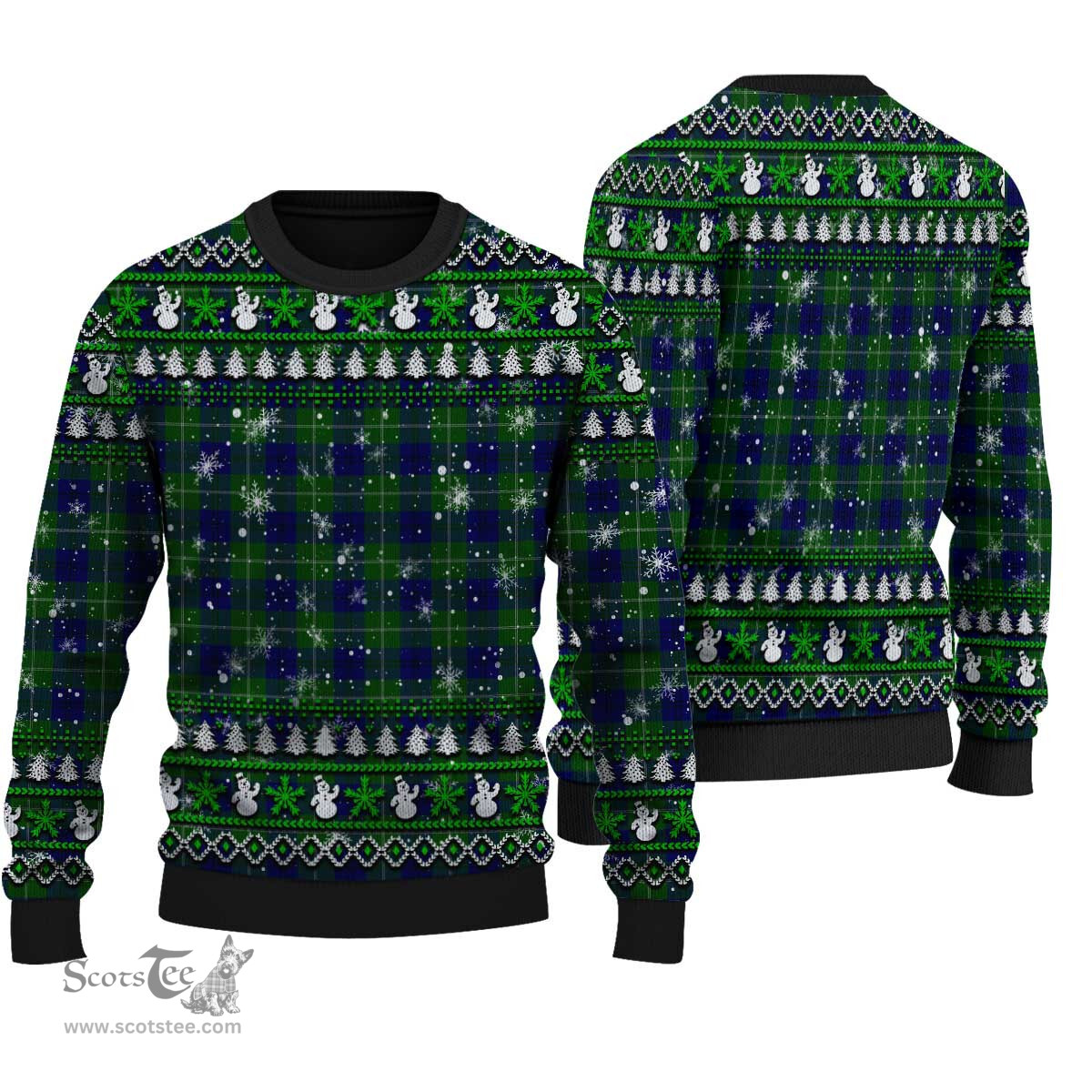 Scottish Oliphant Modern Clan Tartan Ugly Christmas Sweater - Plaid Family Ugly Sweater Scottish Plaid Tartan Plaid - ScotsTee - scotstee.com