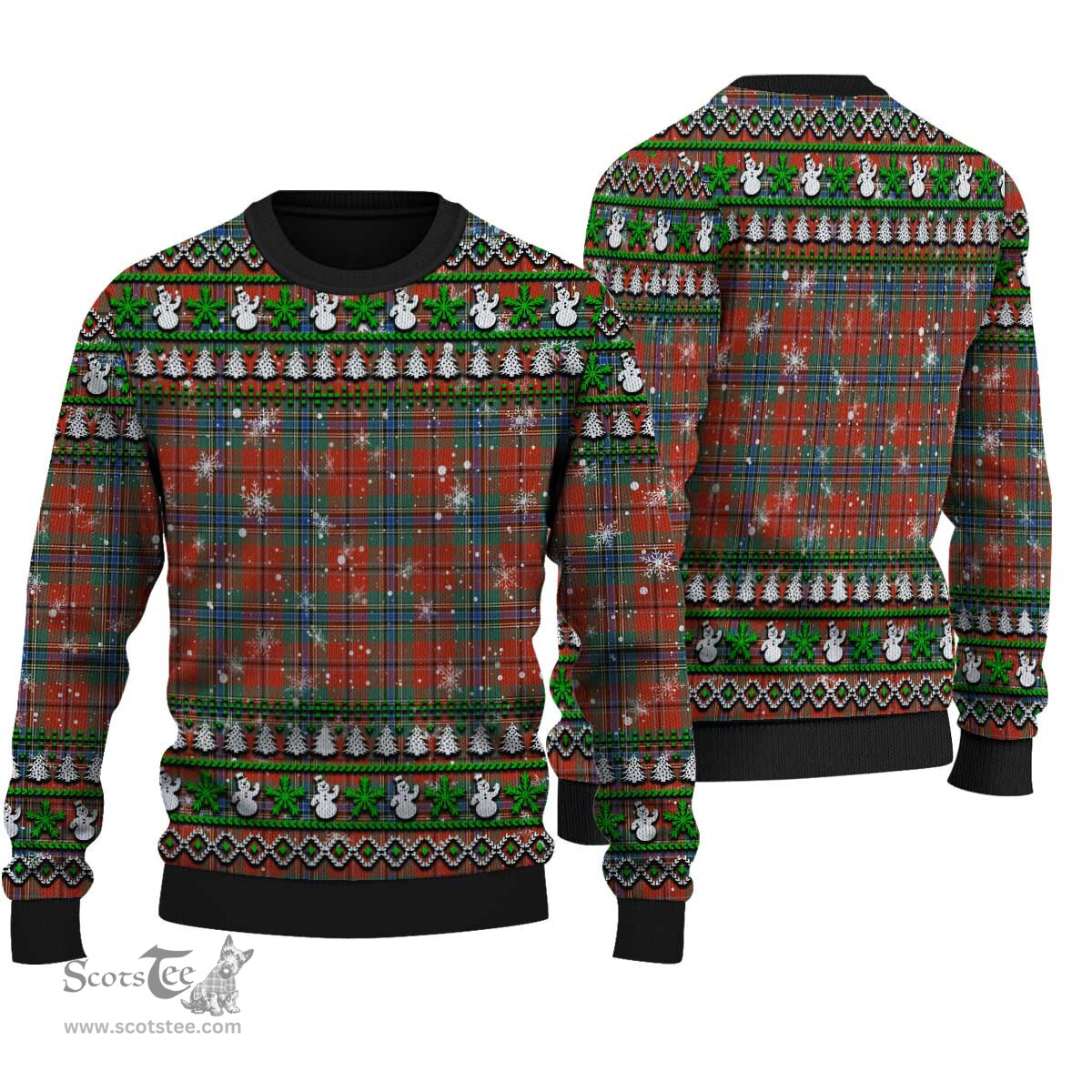 Scottish MacLean of Duart Ancient Clan Tartan Ugly Christmas Sweater - Plaid Family Ugly Sweater Scottish Plaid Tartan Plaid - ScotsTee - scotstee.com
