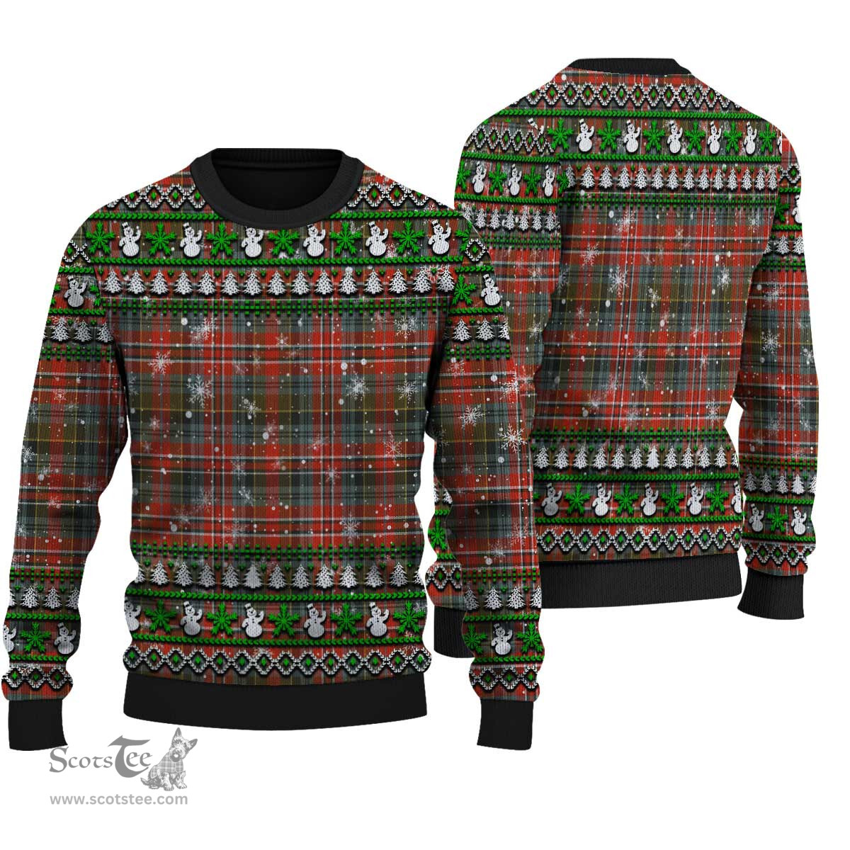 Scottish MacPherson Weathered Clan Tartan Ugly Christmas Sweater - Plaid Family Ugly Sweater Scottish Plaid Tartan Plaid - ScotsTee - scotstee.com