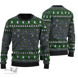 Scottish Campbell Faded Clan Tartan Ugly Christmas Sweater - Plaid Family Ugly Sweater Scottish Plaid Tartan Plaid - ScotsTee - scotstee.com