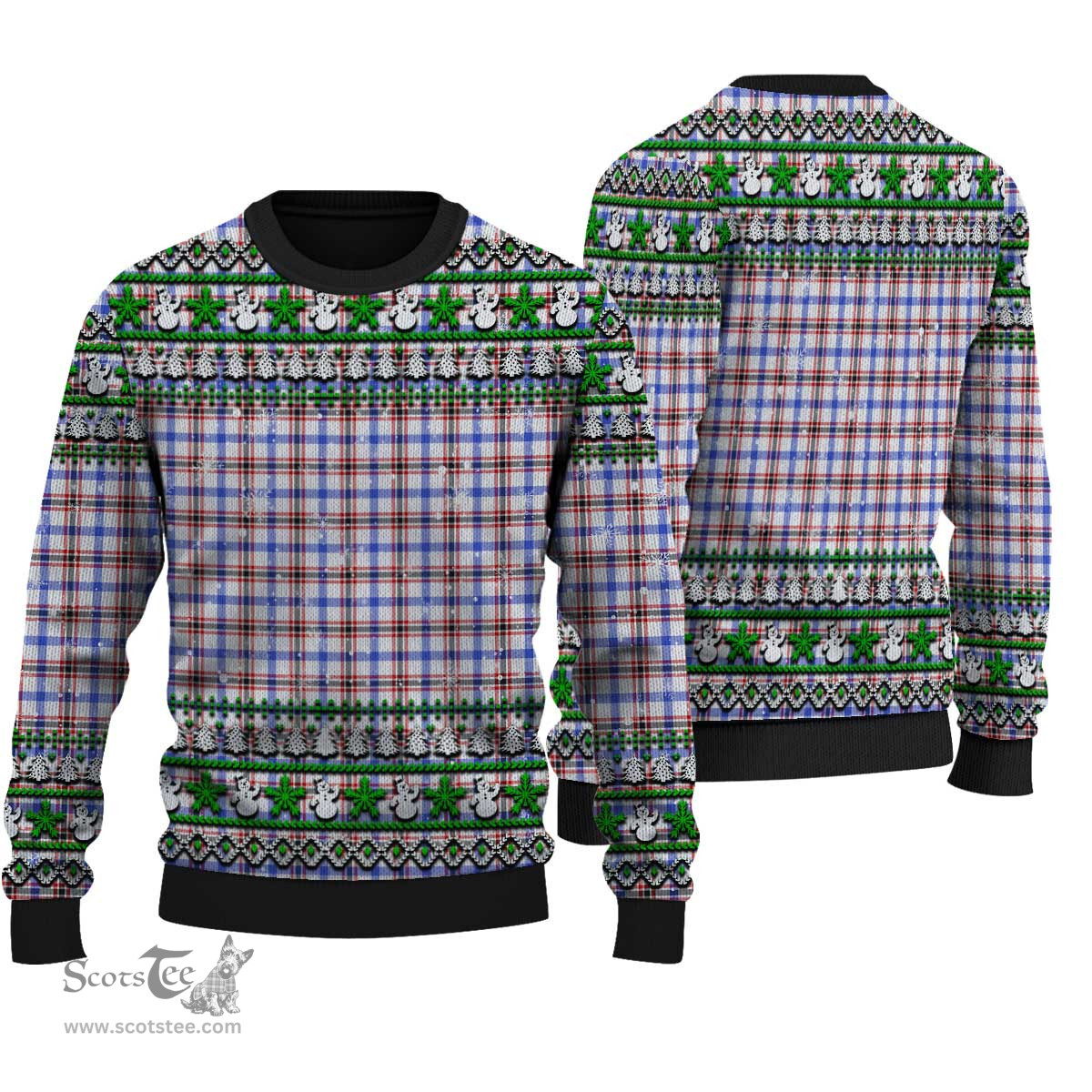 Scottish Boswell Modern Clan Tartan Ugly Christmas Sweater - Plaid Family Ugly Sweater Scottish Plaid Tartan Plaid - ScotsTee - scotstee.com