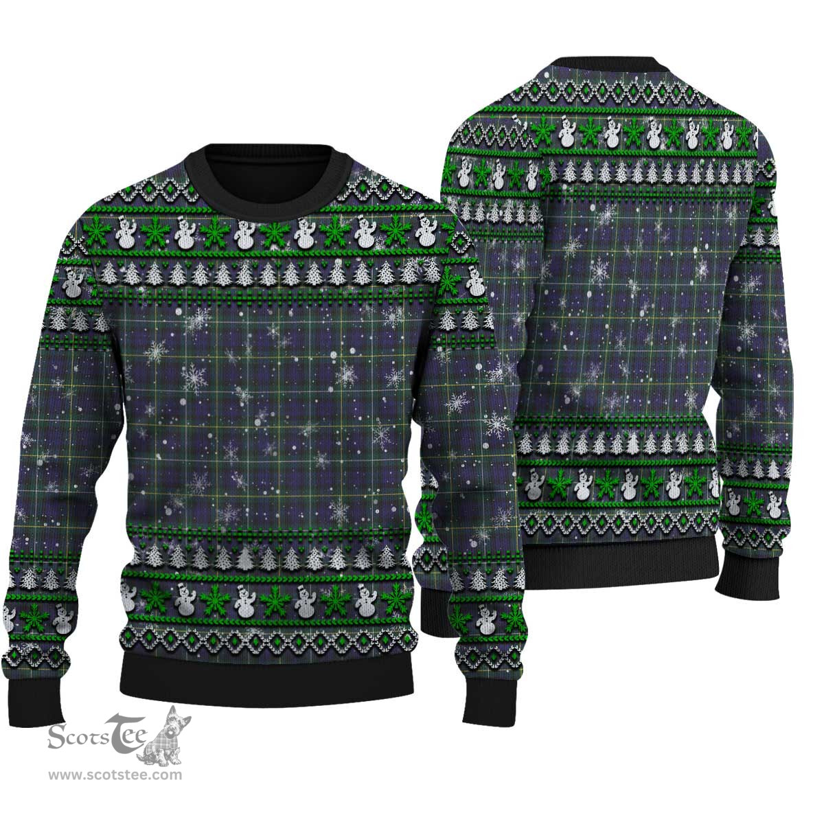 Scottish Campbell Argyll Modern Clan Tartan Ugly Christmas Sweater - Plaid Family Ugly Sweater Scottish Plaid Tartan Plaid - ScotsTee - scotstee.com