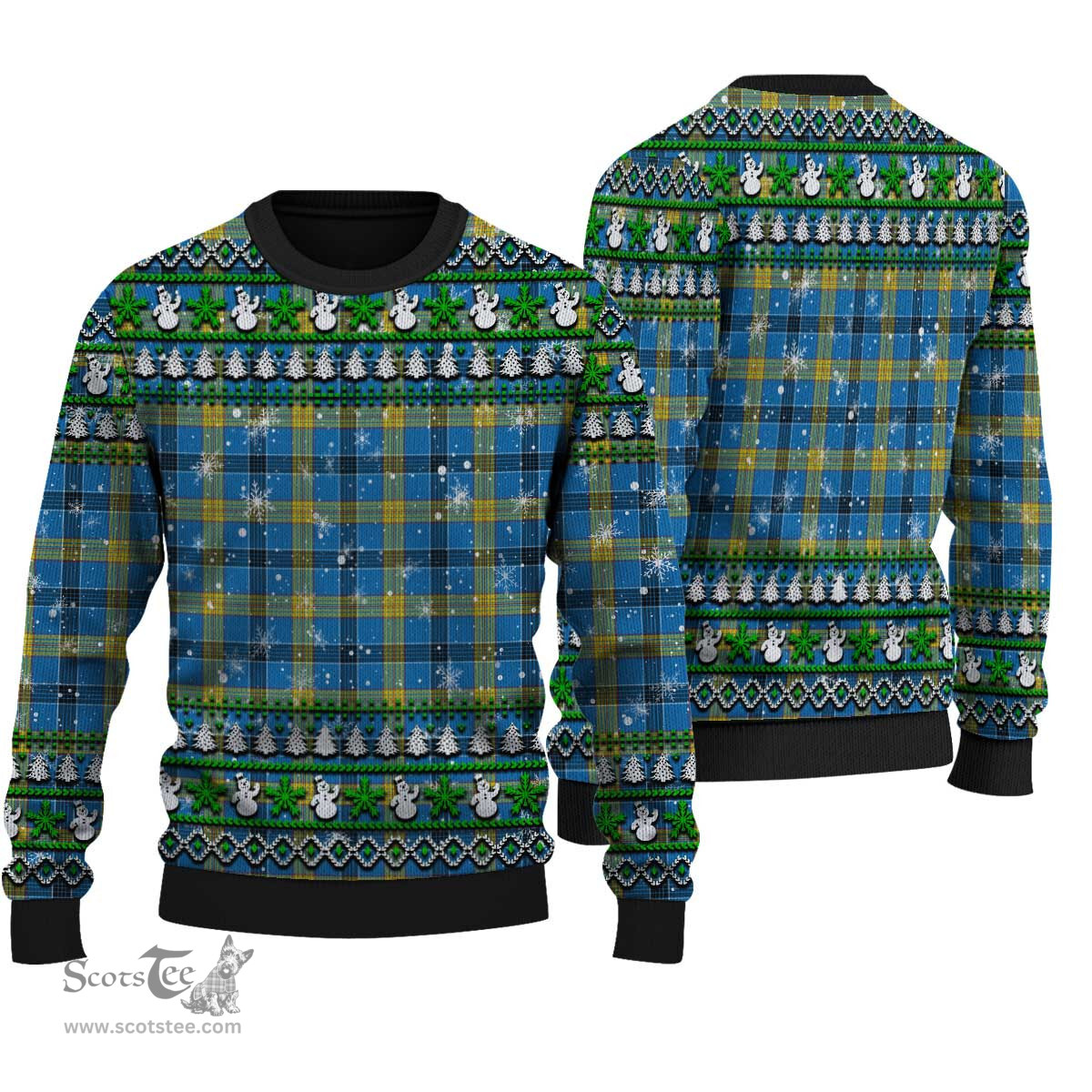 Scottish Laing Clan Tartan Ugly Christmas Sweater - Plaid Family Ugly Sweater Scottish Plaid Tartan Plaid - ScotsTee - scotstee.com