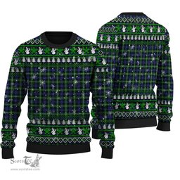 Scottish Baillie Modern Clan Tartan Ugly Christmas Sweater - Plaid Family Ugly Sweater Scottish Plaid Tartan Plaid - ScotsTee - scotstee.com