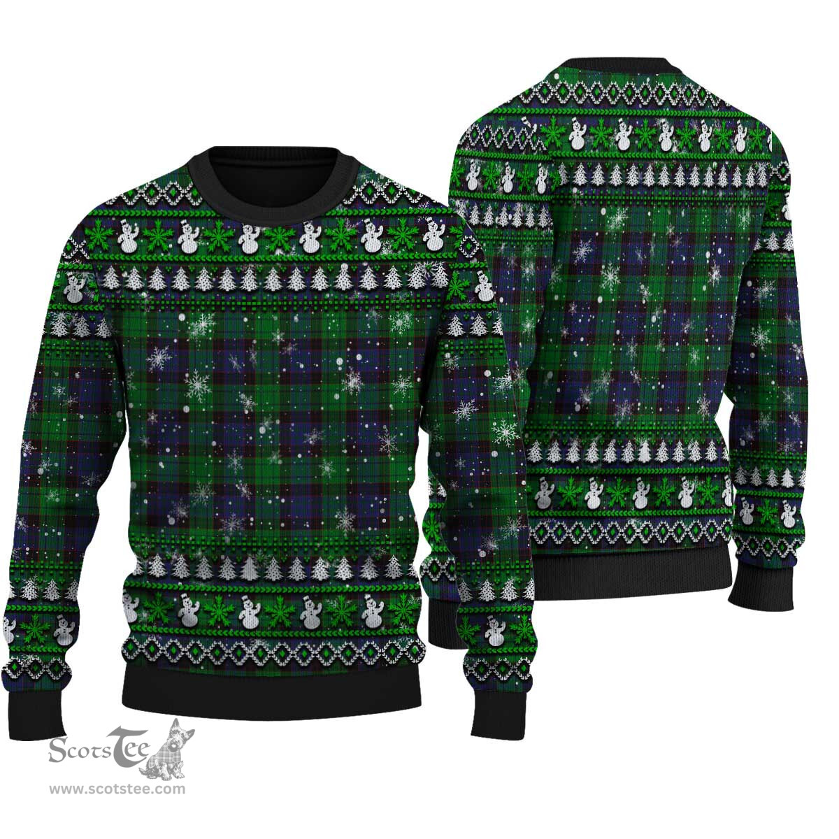 Scottish Stewart Old Modern Clan Tartan Ugly Christmas Sweater - Plaid Family Ugly Sweater Scottish Plaid Tartan Plaid - ScotsTee - scotstee.com