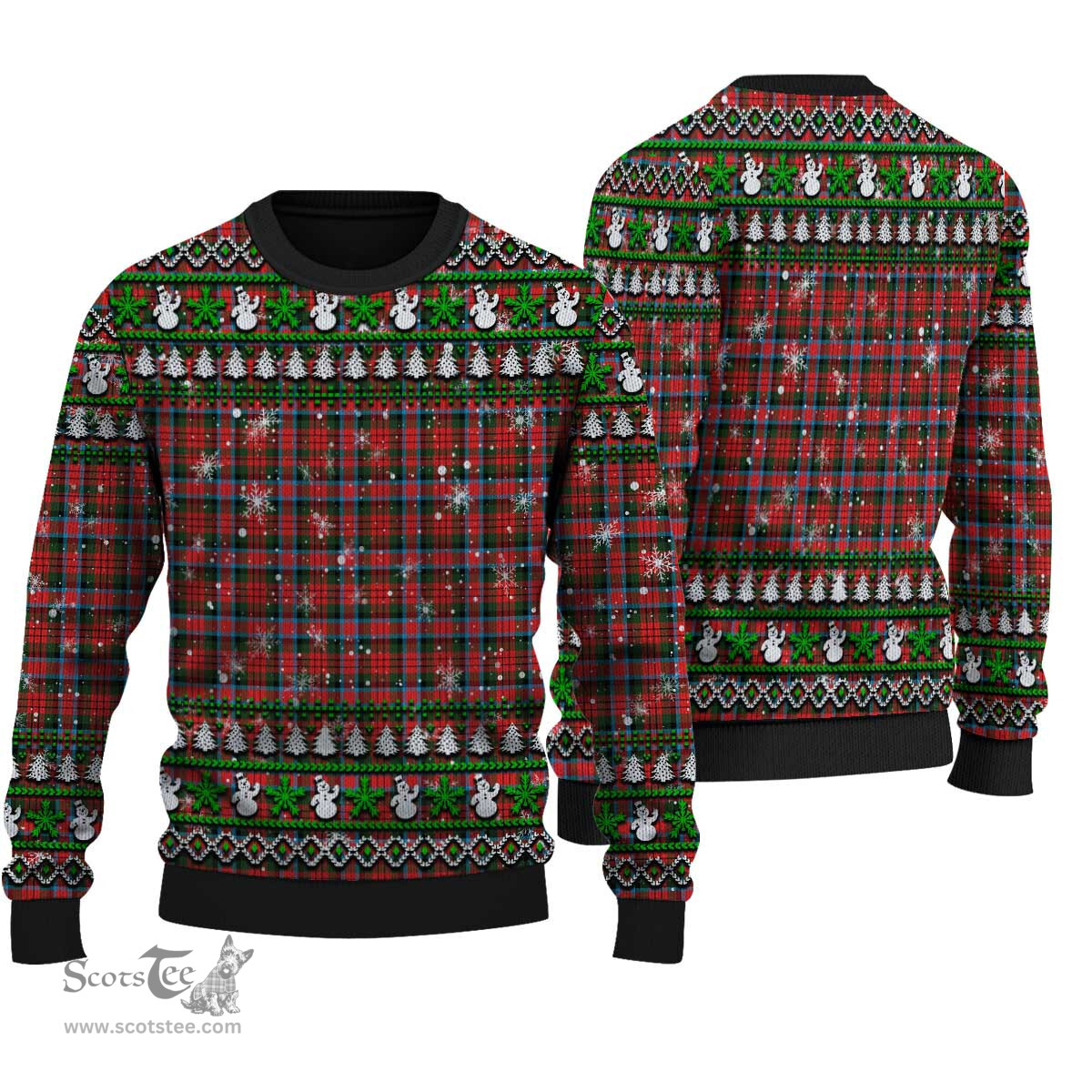 Scottish MacDuff Modern Clan Tartan Ugly Christmas Sweater - Plaid Family Ugly Sweater Scottish Plaid Tartan Plaid - ScotsTee - scotstee.com