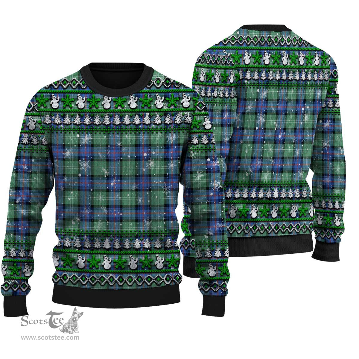 Scottish Sutherland Old Ancient Clan Tartan Ugly Christmas Sweater - Plaid Family Ugly Sweater Scottish Plaid Tartan Plaid - ScotsTee - scotstee.com