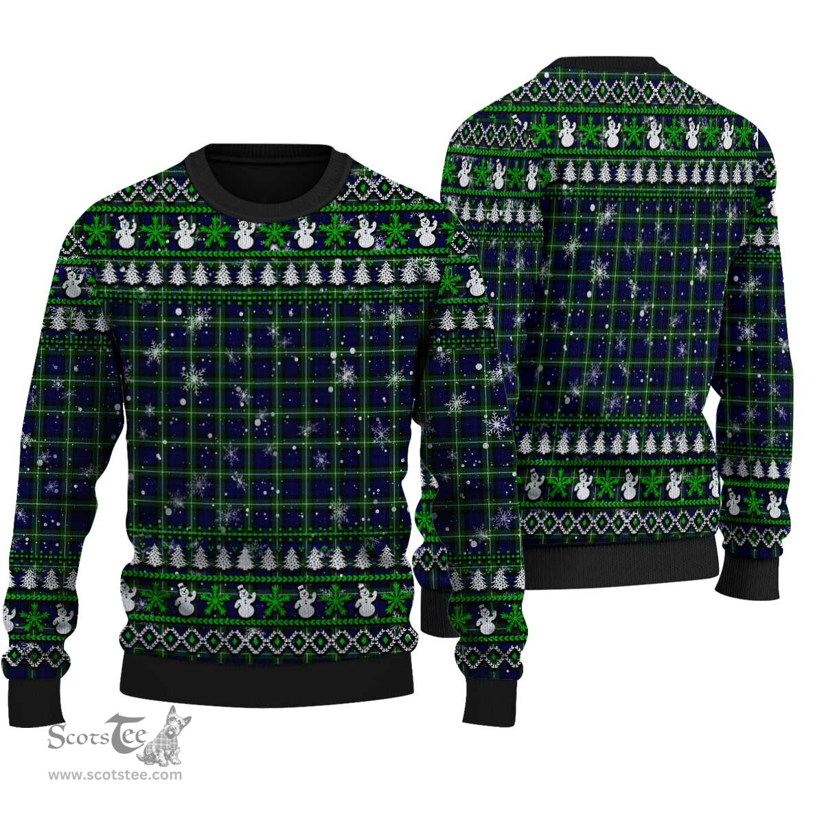 Scottish Lamont Modern Clan Tartan Ugly Christmas Sweater - Plaid Family Ugly Sweater Scottish Plaid Tartan Plaid - ScotsTee - scotstee.com