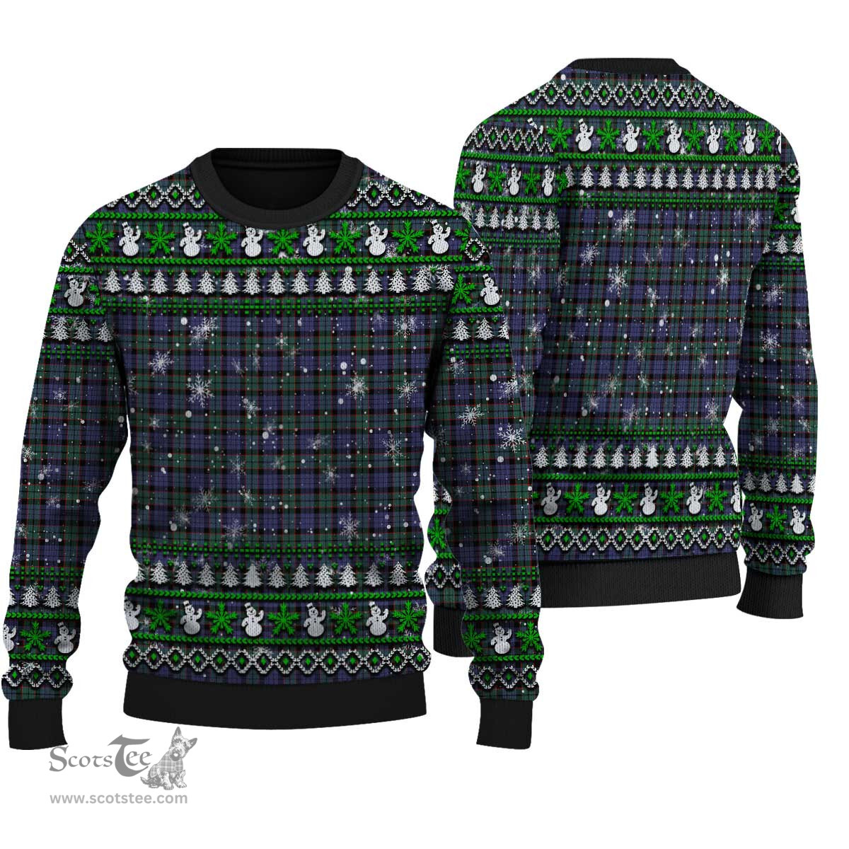 Scottish Fletcher Modern Clan Tartan Ugly Christmas Sweater - Plaid Family Ugly Sweater Scottish Plaid Tartan Plaid - ScotsTee - scotstee.com