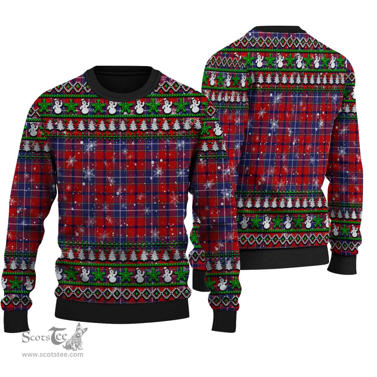 Scottish Wishart Dress Clan Tartan Ugly Christmas Sweater - Plaid Family Ugly Sweater Scottish Plaid Tartan Plaid - ScotsTee - scotstee.com