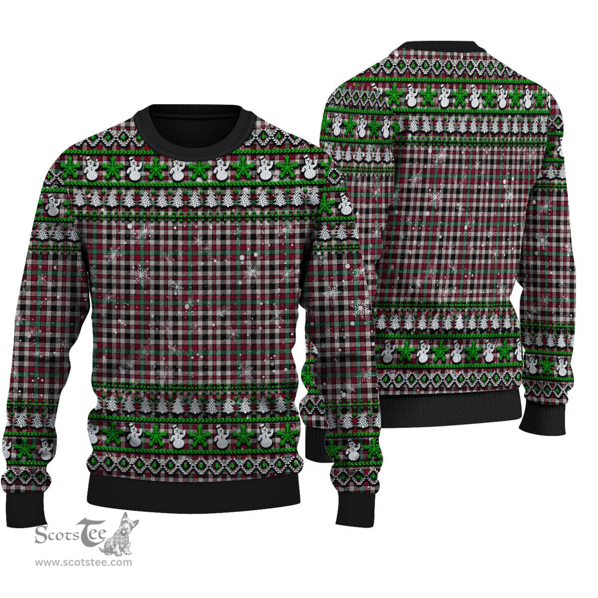 Scottish Borthwick Dress Ancient Clan Tartan Ugly Christmas Sweater - Plaid Family Ugly Sweater Scottish Plaid Tartan Plaid - ScotsTee - scotstee.com