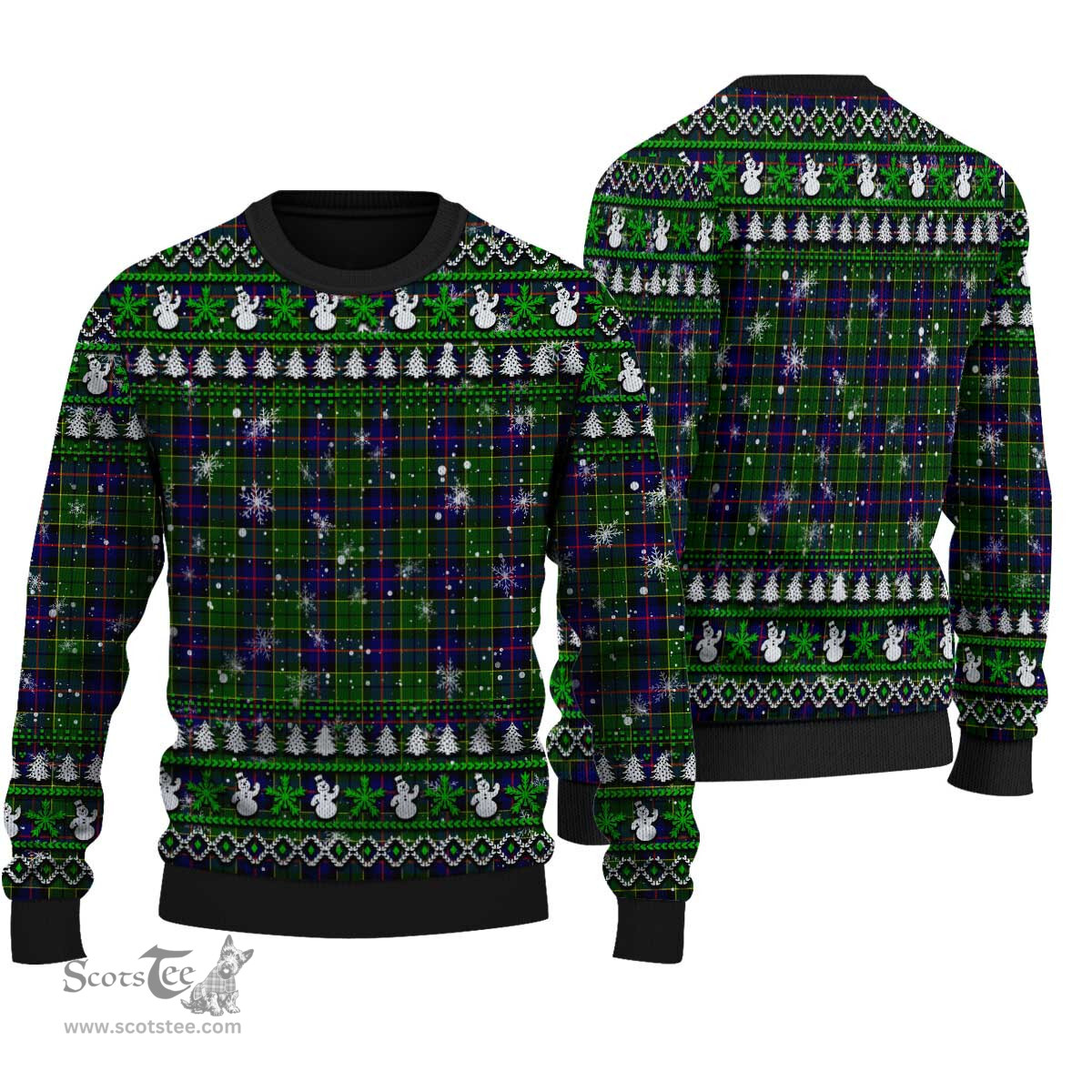 Scottish Forsyth Modern Clan Tartan Ugly Christmas Sweater - Plaid Family Ugly Sweater Scottish Plaid Tartan Plaid - ScotsTee - scotstee.com