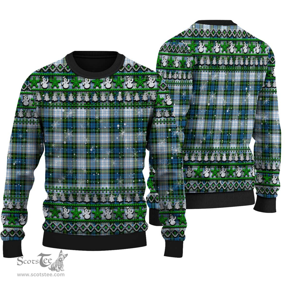 Scottish Campbell Dress Clan Tartan Ugly Christmas Sweater - Plaid Family Ugly Sweater Scottish Plaid Tartan Plaid - ScotsTee - scotstee.com
