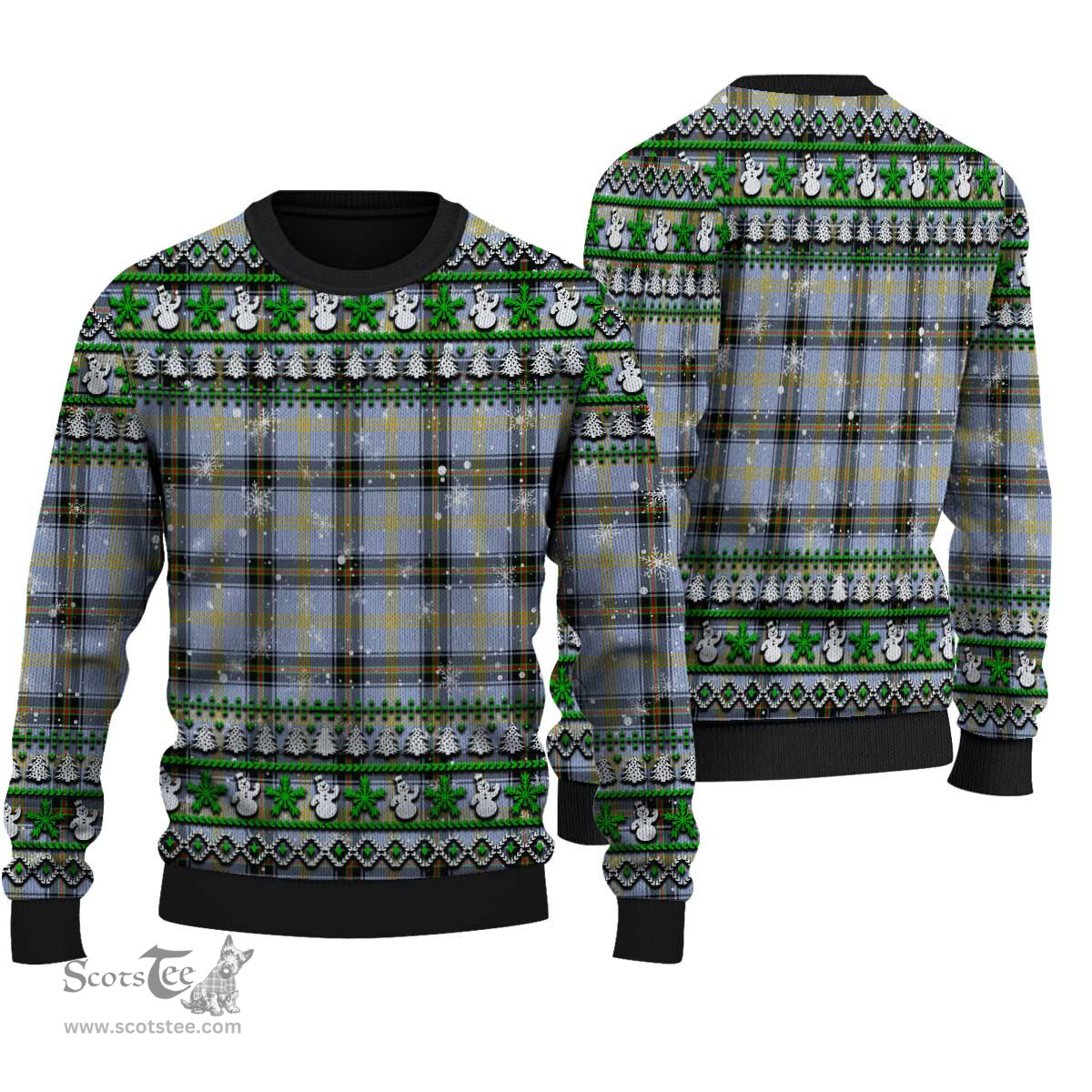 Scottish Bell of the Borders Clan Tartan Ugly Christmas Sweater - Plaid Family Ugly Sweater Scottish Plaid Tartan Plaid - ScotsTee - scotstee.com